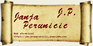Janja Peruničić vizit kartica